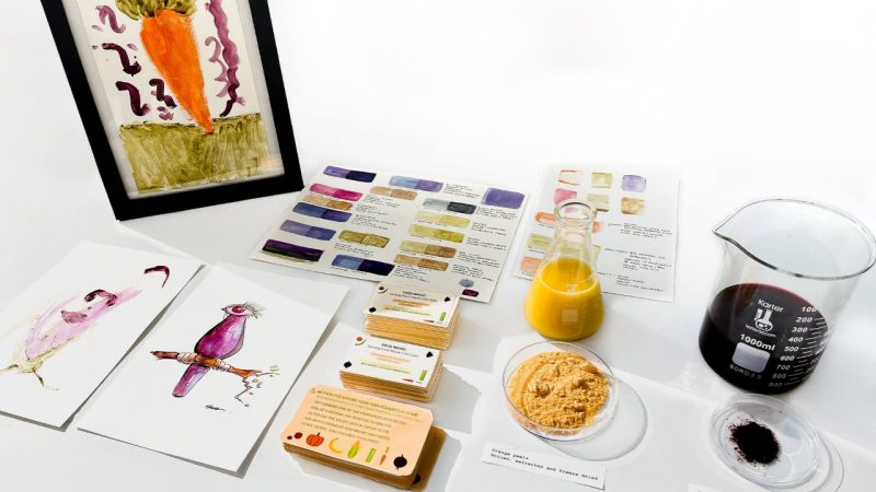 Sustainable Art Painting: Transforming Food Waste into Vibrant Watercolors