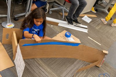 Middle school students create arcade games during 2019 Maker Camp