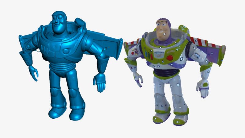 igure 2. 3D scanned data and visualized image.